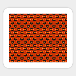 Cutesy Halloween Owl Pattern Sticker